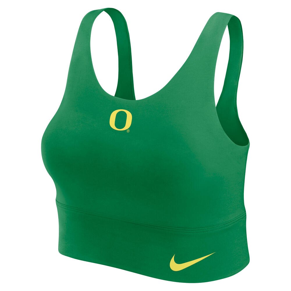Classic Oregon O, Nike, Green, Bra, Performance/Dri-FIT, Women, Longline, Sports, 954294